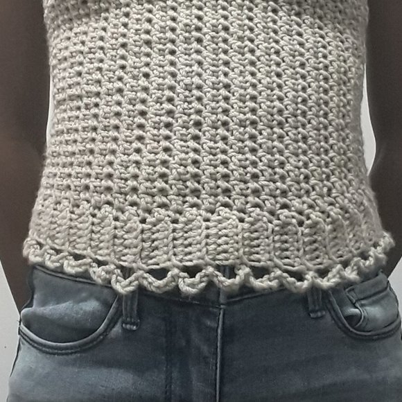 Handmade Crochet Halter Top - Picture 3 of 7
